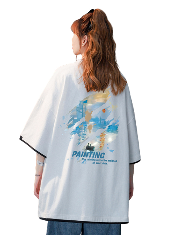 Painting Oversize Short Sleeves T